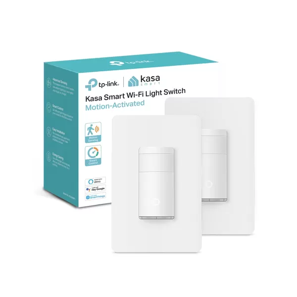 Kasa Smart Motion Sensor Switch Single Pole Needs Neutral Wire 24GHz WiFi Light Switch Works with Alexa ampamp Google Assistant UL Certified No Hub RequiredKS200MP2White2PackMotion Sensor