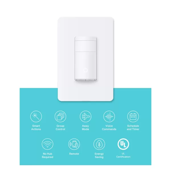Kasa Smart Motion Sensor Switch Single Pole Needs Neutral Wire 24GHz WiFi Light Switch Works with Alexa ampamp Google Assistant UL Certified No Hub RequiredKS200MP2White2PackMotion Sensor