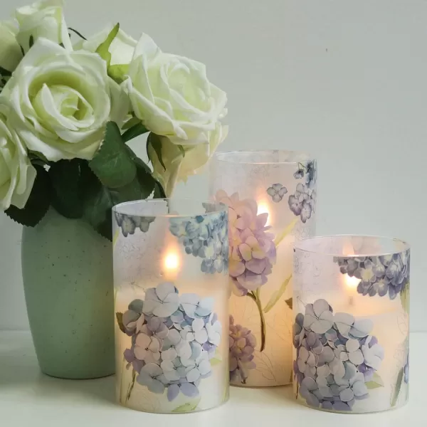 Eldnacele Snowman Glass Flameless Candles with Remote Timer Battery Operated Flickering LED Pillar Candles 3 Pack Warm White Light Christmas Decal Candles Set of 3 D3 x H 4 5 6  SnowmanBlue