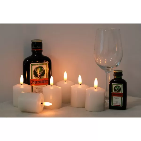 Eldnacele Flameless Flickering Candles with Embedded String Light 3D Wick Battery Candles with Remote and Timer Ivory Real Wax Pillar LED Candles Set of 3 D3x H4 5 6 for Decoration6PCS