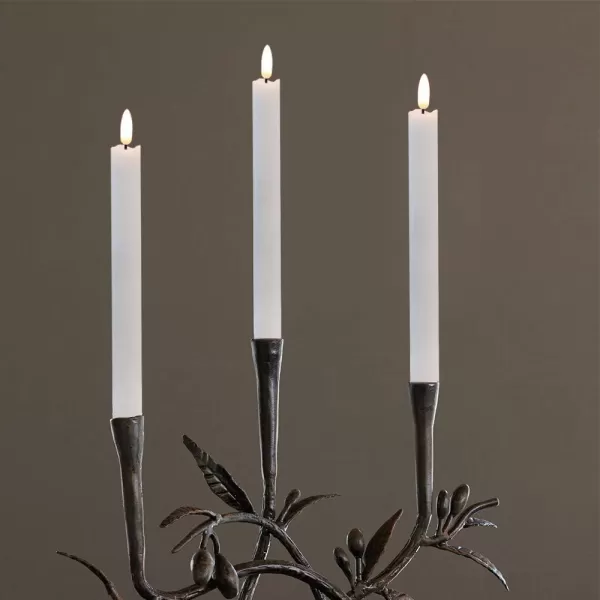 Eldnacele Flameless Taper Candles Flickering with Remote Timer Realistic 3D Wick Battery Operated Window Taper Candlestick Set of 8 White for Christmas Festival Wedding Home Decoration  WhiteWhite