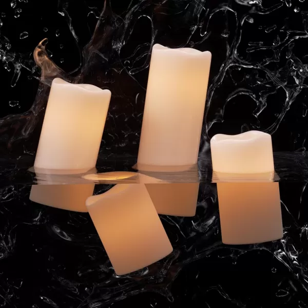 Eldnacele Flameless Votive Candles with Timer Bulk IndoorOutdoor Waterproof Tealight Candles Realistic Flickering Battery Operated LED Votive Candle Lights Pack of 124 Pack
