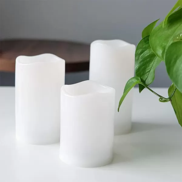 Eldnacele Flameless Votive Candles with Timer Bulk IndoorOutdoor Waterproof Tealight Candles Realistic Flickering Battery Operated LED Votive Candle Lights Pack of 123 PACK