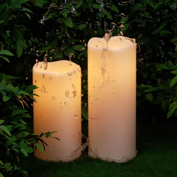 Eldnacele Flameless Votive Candles with Timer Bulk IndoorOutdoor Waterproof Tealight Candles Realistic Flickering Battery Operated LED Votive Candle Lights Pack of 122 Pack