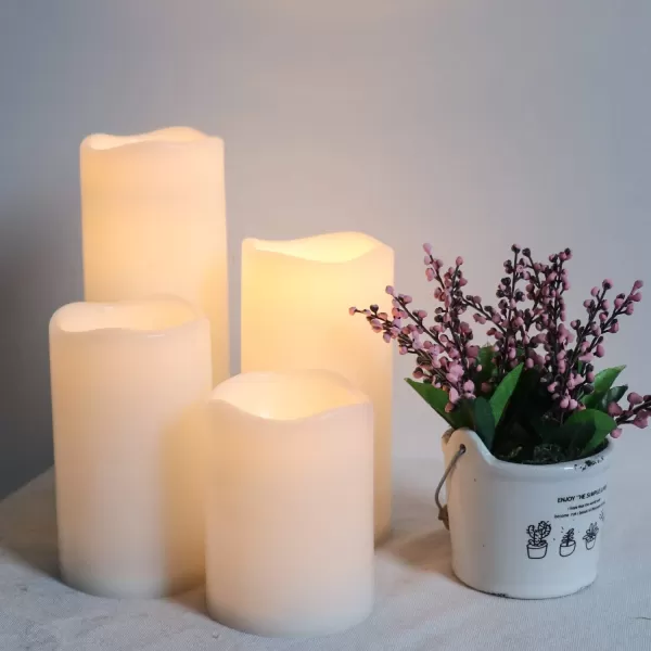 Eldnacele Flameless Votive Candles with Timer Bulk IndoorOutdoor Waterproof Tealight Candles Realistic Flickering Battery Operated LED Votive Candle Lights Pack of 124 Pack