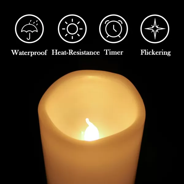 Eldnacele Flameless Votive Candles with Timer Bulk IndoorOutdoor Waterproof Tealight Candles Realistic Flickering Battery Operated LED Votive Candle Lights Pack of 124 Pack