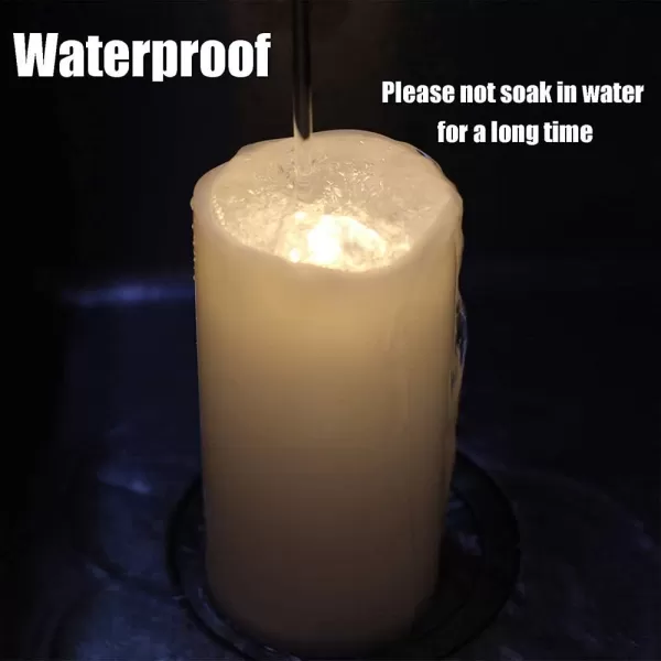 Eldnacele Flameless Votive Candles with Timer Bulk IndoorOutdoor Waterproof Tealight Candles Realistic Flickering Battery Operated LED Votive Candle Lights Pack of 122 PACK2