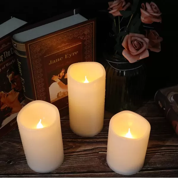 Eldnacele Flameless Votive Candles with Timer Bulk IndoorOutdoor Waterproof Tealight Candles Realistic Flickering Battery Operated LED Votive Candle Lights Pack of 123 PACK
