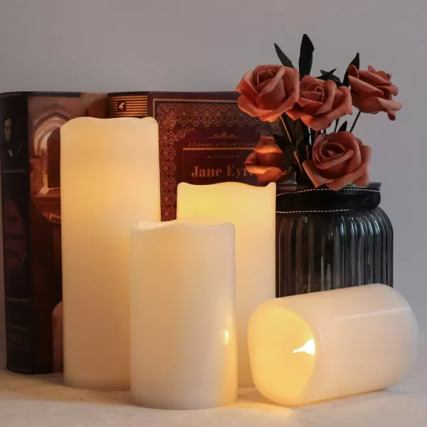 Eldnacele Flameless Votive Candles with Timer Bulk IndoorOutdoor Waterproof Tealight Candles Realistic Flickering Battery Operated LED Votive Candle Lights Pack of 124 Pack