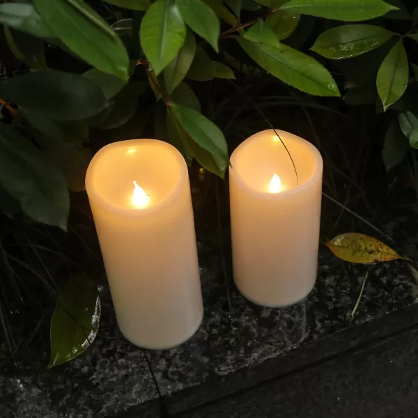 Eldnacele Flameless Votive Candles with Timer Bulk IndoorOutdoor Waterproof Tealight Candles Realistic Flickering Battery Operated LED Votive Candle Lights Pack of 122 Pack
