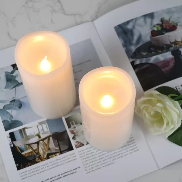Eldnacele Flameless Votive Candles with Timer Bulk IndoorOutdoor Waterproof Tealight Candles Realistic Flickering Battery Operated LED Votive Candle Lights Pack of 122 PACK2