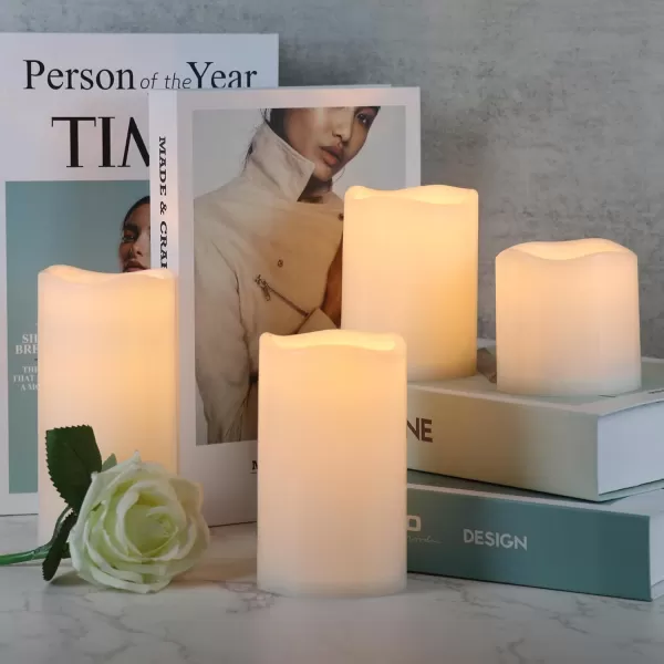 Eldnacele Flameless Votive Candles with Timer Bulk IndoorOutdoor Waterproof Tealight Candles Realistic Flickering Battery Operated LED Votive Candle Lights Pack of 124 PACK REMOTE