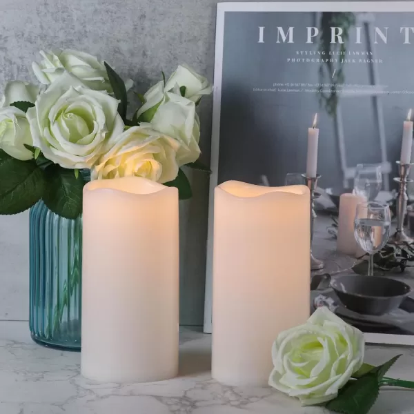 Eldnacele Flameless Votive Candles with Timer Bulk IndoorOutdoor Waterproof Tealight Candles Realistic Flickering Battery Operated LED Votive Candle Lights Pack of 122 PACK2