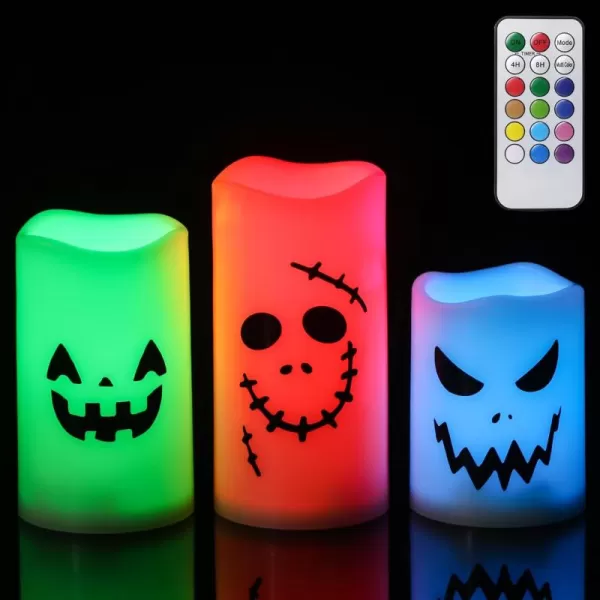 Eldnacele Flameless Votive Candles with Timer Bulk IndoorOutdoor Waterproof Tealight Candles Realistic Flickering Battery Operated LED Votive Candle Lights Pack of 123 Pack Color Changing