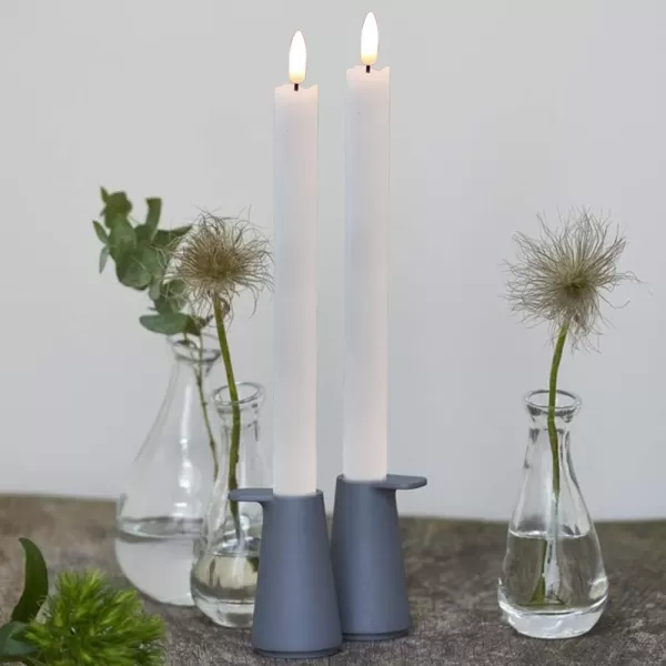 imageEldnacele Flameless Taper Candles Flickering with Remote Timer Realistic 3D Wick Battery Operated Window Taper Candlestick Set of 8 White for Christmas Festival Wedding Home Decoration  WhiteWhite