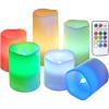imageEldnacele Color Changing Candles Flameless Flickering LED Real Wax Battery Operated Pillar Candles Romantic Party Wedding Decoration Set of 6 H3 4quot 5quot 6quot X D3
