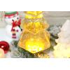 imageEldnacele Musical Lightup Glitter Christmas Tree Christmas Tree Shaped Singing Snow Globe with Silver Base Battery and USB Cord Powered Decorative Lamp Silver with MusicGold
