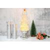 imageEldnacele Musical Lightup Glitter Christmas Tree Christmas Tree Shaped Singing Snow Globe with Silver Base Battery and USB Cord Powered Decorative Lamp Silver with MusicSilver