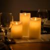 imageEldnacele 8quot 10quot  4quot Large Waterproof Outdoor Flameless Candles Remote and Timer Battery Operated White Plastic LED Flickering Pillar Candles 2 Pack Dinner Wedding Porch Garden Lanterns Home Decor3 Pack White