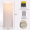 imageEldnacele 8quot 10quot  4quot Large Waterproof Outdoor Flameless Candles Remote and Timer Battery Operated White Plastic LED Flickering Pillar Candles 2 Pack Dinner Wedding Porch Garden Lanterns Home Decor2 Pack Cream 10