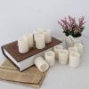 imageEldnacele Waterproof Flameless Flickering Candles with Remote and Timer Battery Operated LED Pillar Candles Indoor Outdoor White Plastic Candles Pack of 4 Wedding Dinner Home Decor D3 x H4 5quot 6quot 8quot12 PACK