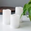 imageEldnacele Waterproof Flameless Flickering Candles with Remote and Timer Battery Operated LED Pillar Candles Indoor Outdoor White Plastic Candles Pack of 4 Wedding Dinner Home Decor D3 x H4 5quot 6quot 8quot3 PACK