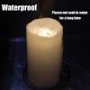 imageEldnacele Waterproof Flameless Flickering Candles with Remote and Timer Battery Operated LED Pillar Candles Indoor Outdoor White Plastic Candles Pack of 4 Wedding Dinner Home Decor D3 x H4 5quot 6quot 8quot2 PACK2