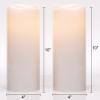 imageEldnacele Waterproof Flameless Flickering Candles with Remote and Timer Battery Operated LED Pillar Candles Indoor Outdoor White Plastic Candles Pack of 4 Wedding Dinner Home Decor D3 x H4 5quot 6quot 8quot2 Pack Remote