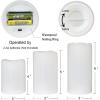 imageEldnacele Waterproof Flameless Flickering Candles with Remote and Timer Battery Operated LED Pillar Candles Indoor Outdoor White Plastic Candles Pack of 4 Wedding Dinner Home Decor D3 x H4 5quot 6quot 8quot3 PACK
