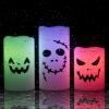 imageEldnacele Waterproof Flameless Flickering Candles with Remote and Timer Battery Operated LED Pillar Candles Indoor Outdoor White Plastic Candles Pack of 4 Wedding Dinner Home Decor D3 x H4 5quot 6quot 8quot3 Pack Color Changing