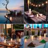 imageEldnacele Waterproof Flameless Flickering Candles with Remote and Timer Battery Operated LED Pillar Candles Indoor Outdoor White Plastic Candles Pack of 4 Wedding Dinner Home Decor D3 x H4 5quot 6quot 8quotA4 PACK