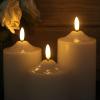 imageEldnacele Waterproof Flameless Flickering Candles with Remote and Timer Battery Operated LED Pillar Candles Indoor Outdoor White Plastic Candles Pack of 4 Wedding Dinner Home Decor D3 x H4 5quot 6quot 8quot3 Pack Waterproof