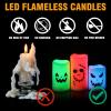 imageEldnacele Waterproof Flameless Flickering Candles with Remote and Timer Battery Operated LED Pillar Candles Indoor Outdoor White Plastic Candles Pack of 4 Wedding Dinner Home Decor D3 x H4 5quot 6quot 8quot3 Pack Color Changing