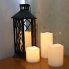 imageEldnacele Waterproof Flameless Flickering Candles with Remote and Timer Battery Operated LED Pillar Candles Indoor Outdoor White Plastic Candles Pack of 4 Wedding Dinner Home Decor D3 x H4 5quot 6quot 8quot4 PACK REMOTE