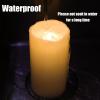 imageEldnacele Waterproof Flameless Flickering Candles with Remote and Timer Battery Operated LED Pillar Candles Indoor Outdoor White Plastic Candles Pack of 4 Wedding Dinner Home Decor D3 x H4 5quot 6quot 8quot2 Pack Remote