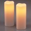 imageEldnacele Solar Flameless Flickering Candles Outdoor Waterproof Solar Powered Dusk to Dawn Plastic LED Pillar Candles Garden Camping Lanterns Wedding Holiday Decor 2Pcs4quot D8quot H2 Pack Solar 4 x 10