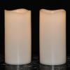 imageEldnacele Waterproof Flameless Flickering Candles with Remote and Timer Battery Operated LED Pillar Candles Indoor Outdoor White Plastic Candles Pack of 4 Wedding Dinner Home Decor D3 x H4 5quot 6quot 8quot2 PACK2