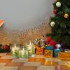 imageEldnacele Christmas Tree Glass Flameless Candles Remote and Timer Battery Operated Flickering LED Pillar Candles Warm White Light 3 Pack Dinner Xmas Festival Gift Holiday DecorGreen3456 InchGlass Christmas tree