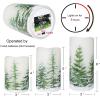 imageEldnacele Christmas Flickering Flameless Candles with 6 Hour Timer Silver Snowflake Decal Battery Operated Real Wax LED Pillar Candles Home Tabletop Holiday Decor3Pcs3456 InchesGreen Tree