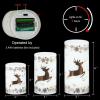 imageEldnacele Christmas Flickering Flameless Candles with 6 Hour Timer Silver Snowflake Decal Battery Operated Real Wax LED Pillar Candles Home Tabletop Holiday Decor3Pcs3456 InchesGold Deer