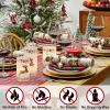 imageEldnacele Christmas Flickering Flameless Candles with 6 Hour Timer Silver Snowflake Decal Battery Operated Real Wax LED Pillar Candles Home Tabletop Holiday Decor3Pcs3456 InchesGold Deer