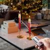 imageEldnacele Christmas Taper Flameless Candles with Remote and Timer Battery Operated Hand Painting Snowman 3D Wick Flickering Real Wax LED Candles Tabletop Holiday Xmas Decorations 2Pcs079quot114quotDeer