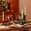 imageEldnacele Christmas Taper Flameless Candles with Remote and Timer Battery Operated Hand Painting Snowman 3D Wick Flickering Real Wax LED Candles Tabletop Holiday Xmas Decorations 2Pcs079quot114quot6 Pack Green