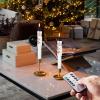 imageEldnacele Christmas Taper Flameless Candles with Remote and Timer Battery Operated Hand Painting Snowman 3D Wick Flickering Real Wax LED Candles Tabletop Holiday Xmas Decorations 2Pcs079quot114quotSnowman
