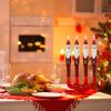 imageEldnacele Christmas Taper Flameless Candles with Remote and Timer Battery Operated Hand Painting Snowman 3D Wick Flickering Real Wax LED Candles Tabletop Holiday Xmas Decorations 2Pcs079quot114quotSanta