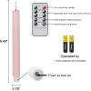 imageEldnacele Christmas Taper Flameless Candles with Remote and Timer Battery Operated Hand Painting Snowman 3D Wick Flickering Real Wax LED Candles Tabletop Holiday Xmas Decorations 2Pcs079quot114quot6 Pack Pink