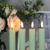 imageEldnacele Christmas Taper Flameless Candles with Remote and Timer Battery Operated Hand Painting Snowman 3D Wick Flickering Real Wax LED Candles Tabletop Holiday Xmas Decorations 2Pcs079quot114quot6 Pack Green