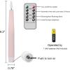 imageEldnacele Christmas Taper Flameless Candles with Remote and Timer Battery Operated Hand Painting Snowman 3D Wick Flickering Real Wax LED Candles Tabletop Holiday Xmas Decorations 2Pcs079quot114quot6 Pack Pink Short