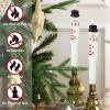 imageEldnacele Christmas Taper Flameless Candles with Remote and Timer Battery Operated Hand Painting Snowman 3D Wick Flickering Real Wax LED Candles Tabletop Holiday Xmas Decorations 2Pcs079quot114quotSnowman