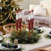 imageEldnacele Christmas Taper Flameless Candles with Remote and Timer Battery Operated Hand Painting Snowman 3D Wick Flickering Real Wax LED Candles Tabletop Holiday Xmas Decorations 2Pcs079quot114quotSanta